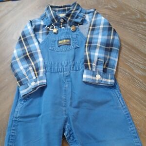 OshKosh B'gosh Overalls And Baby B'gosh Shirt Size 24 Months
